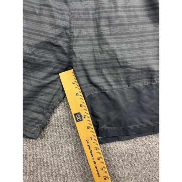 Tasc Athletic Shorts Men's L Gray Stripe Drawstring Pockets Cotton Bamboo Lined - Picture 6 of 9
